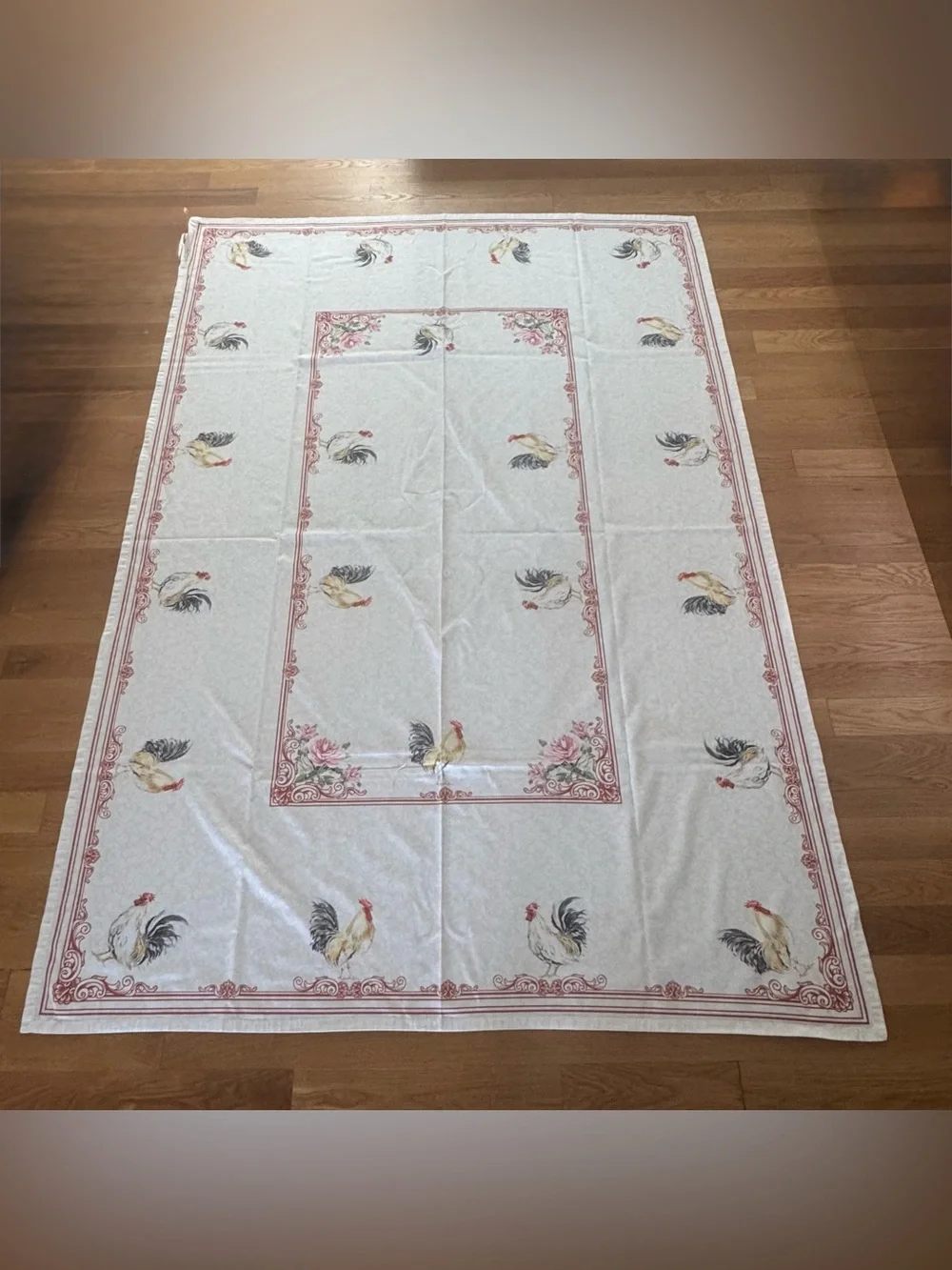 Maison d’Hermine Rooster Tablecloth Set 2 Tablecloths 12 Napkins French Country